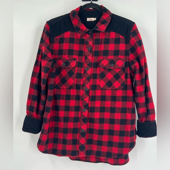 FAHERTY Women’s Daly Shirt Collins Plaid Red and Black Cotton Flannel Size Large - Picture 7 of 15